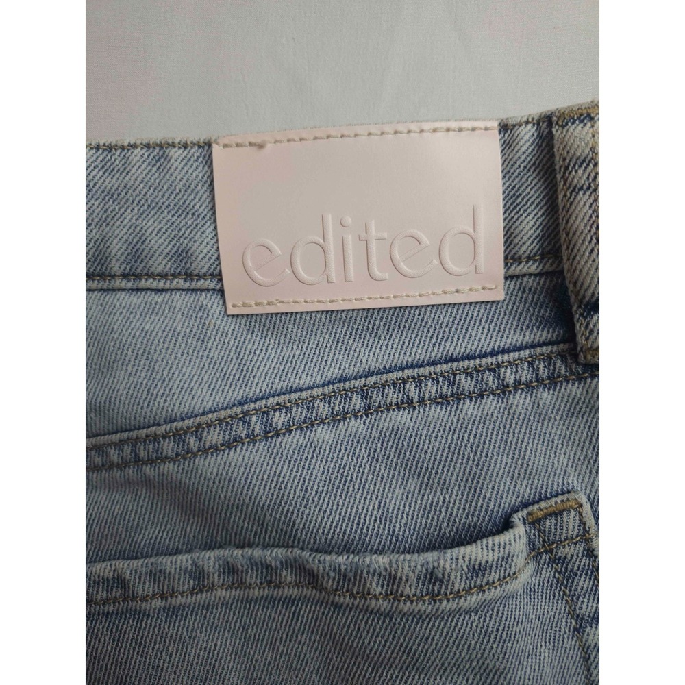 Edited by Hunter McGrady Jeans Womens 12 Blue Light Wash Denim Wide Leg Crop - Picture 9 of 9